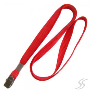 Cordão Liso para Crachá Vermelho (12mm)