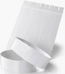 Pulseira de Identificação Tyvek Branca (cento)