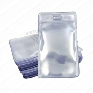 Porta Crachá Bolsa Plástica PVC Vertical