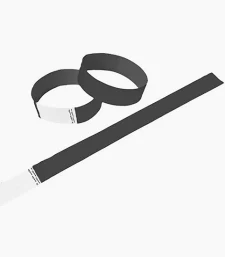 Pulseira de Identificação Tyvek preta (cento)