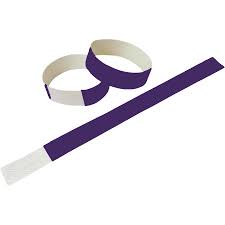 Home 6 Pulseira de Identificação Tyvek Roxa (cento)