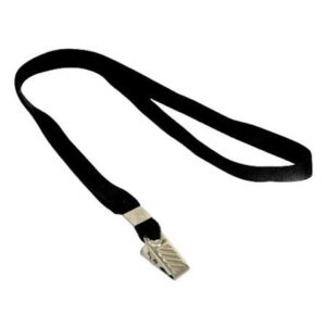 Cordão Liso para Crachá Preto (12mm)
