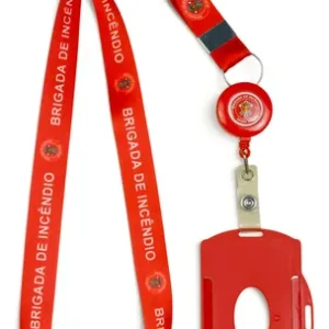 Kit 5 Cordões Brigada de Incêndio + Roller Clips + Protetor