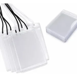 Kit 100 Porta-Crachás Verticais + Cordão PP